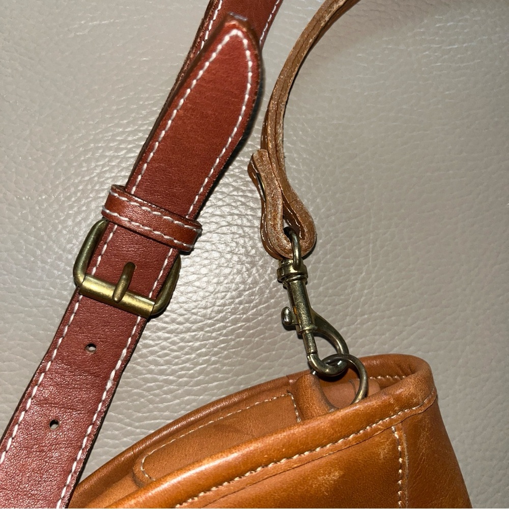 2 Leather Purses/ JG Hook & Unbranded Crossbody caramel/ brown flap over Vintage - Picture 15 of 16